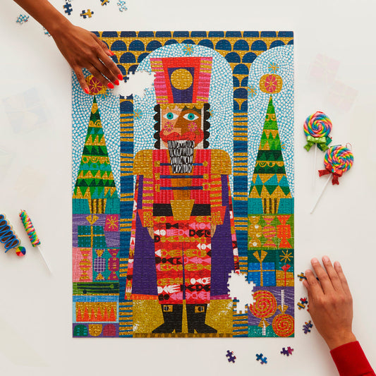 Festive Nutcracker Gold Foil 1000 Piece Jigsaw Puzzle