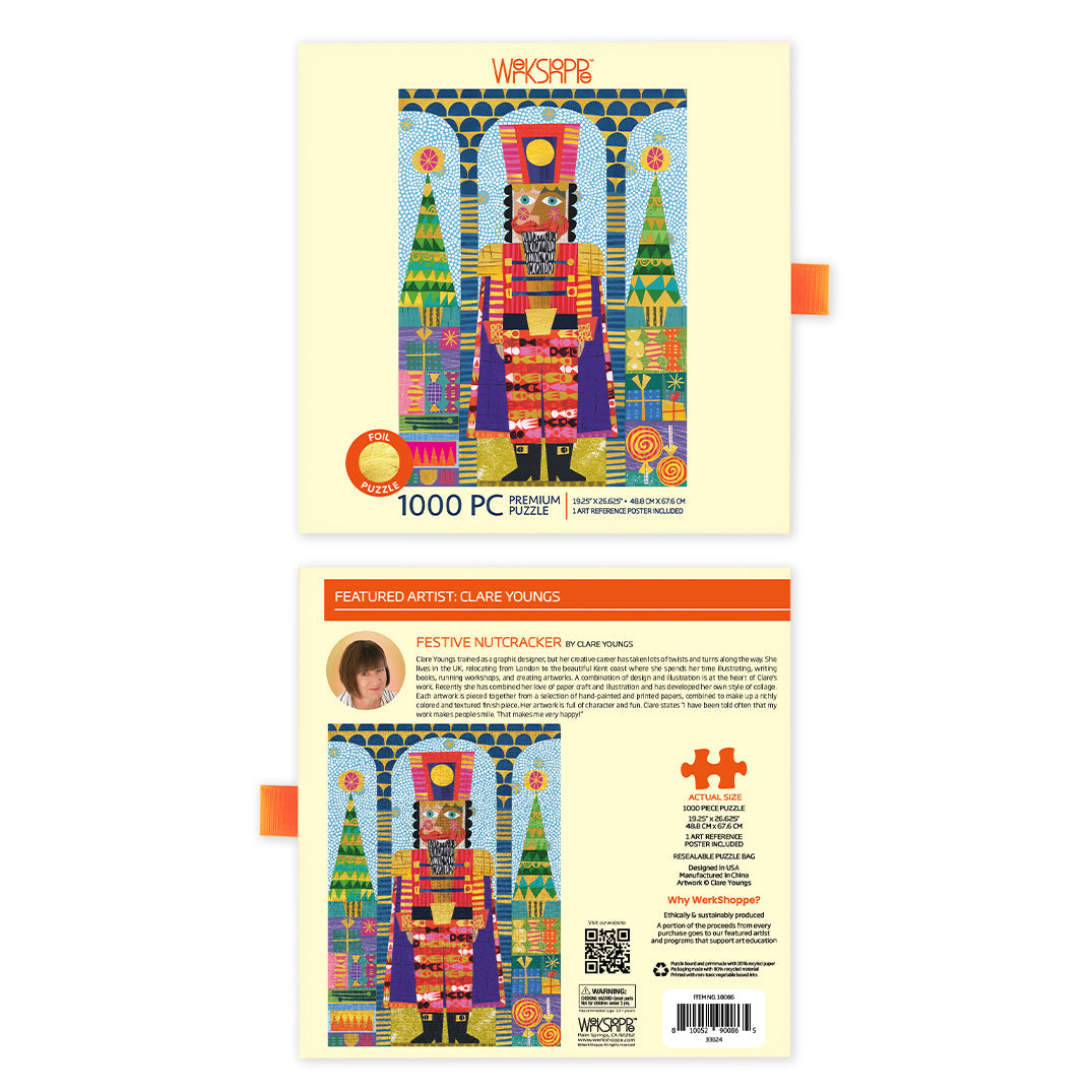 Festive Nutcracker Gold Foil 1000 Piece Jigsaw Puzzle