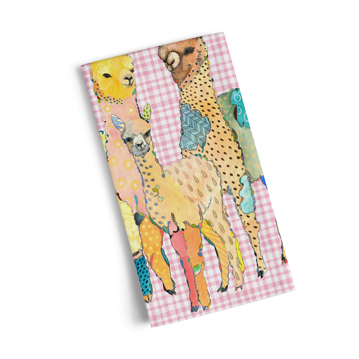 Llama Family Cotton Tea Towel