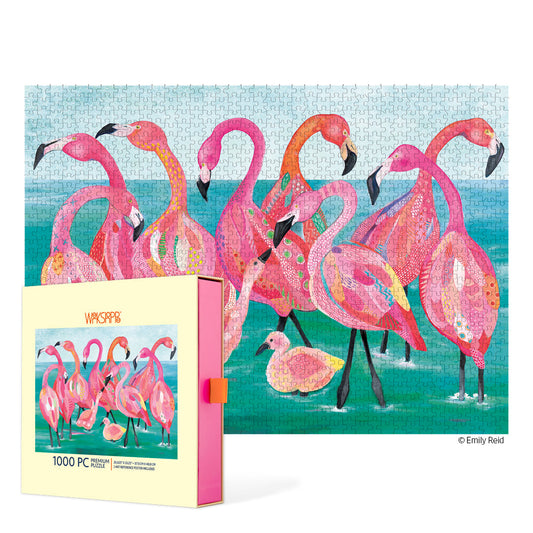 Flamingo Beach 1000 Piece Jigsaw Puzzle