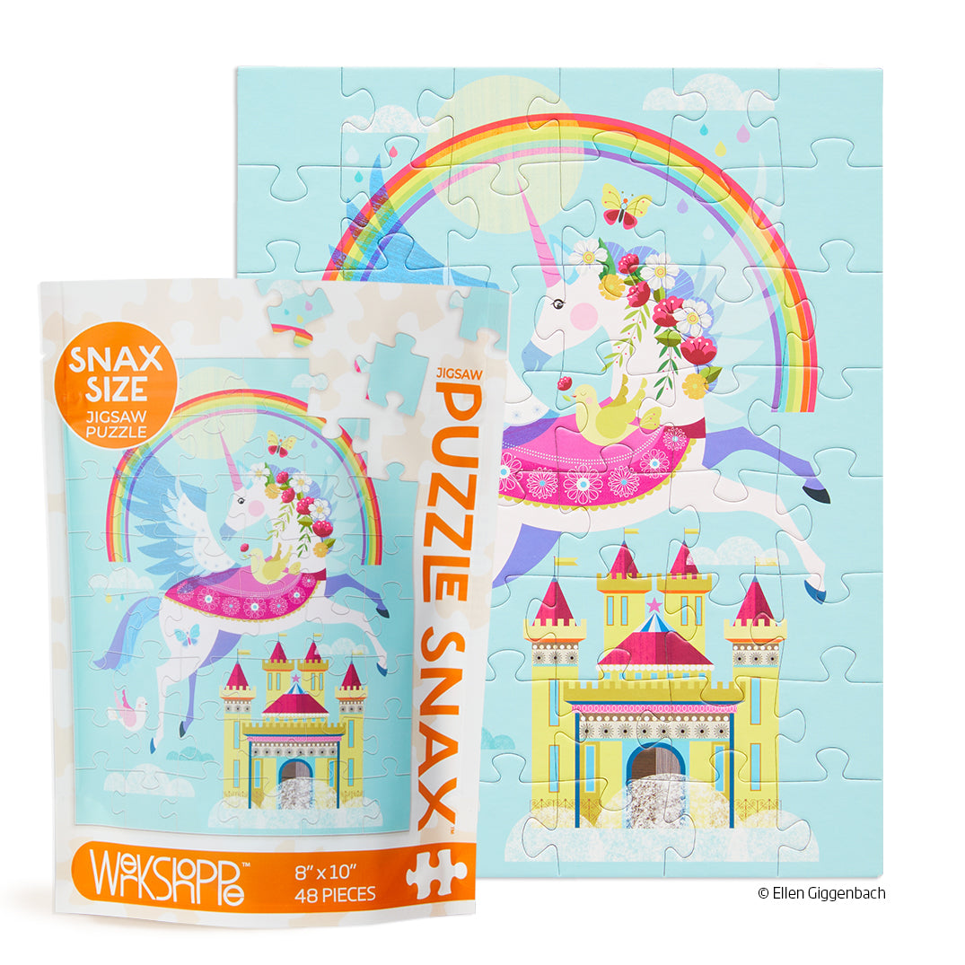 Rainbow Unicorn 48 Piece Jigsaw Puzzle Snax