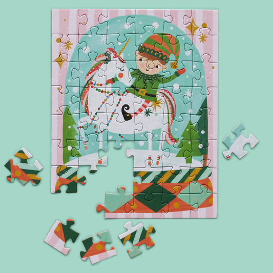 Magic Snow Globe 48 Piece Holiday Puzzle Snax