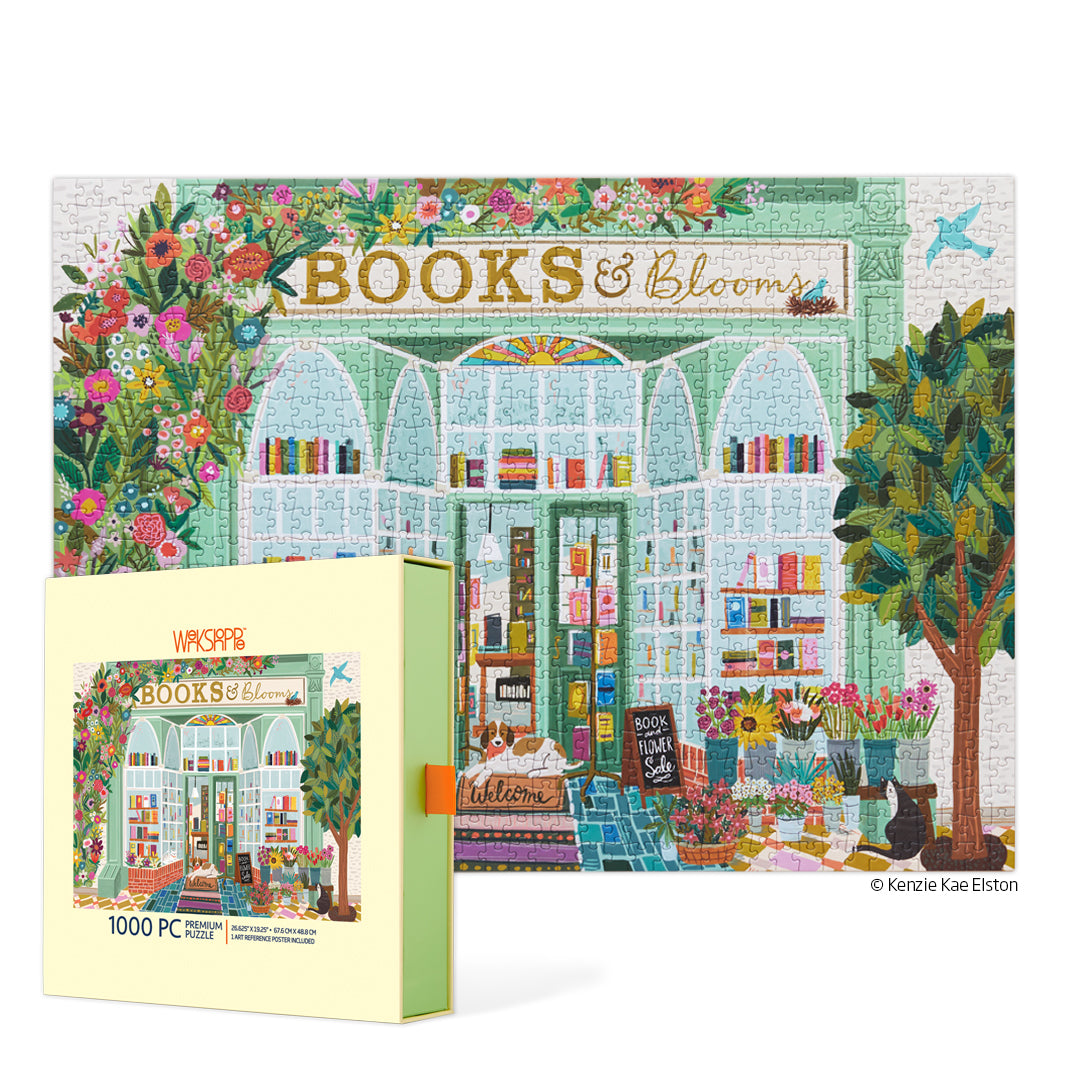 Books And Blooms 1000 Piece Puzzle