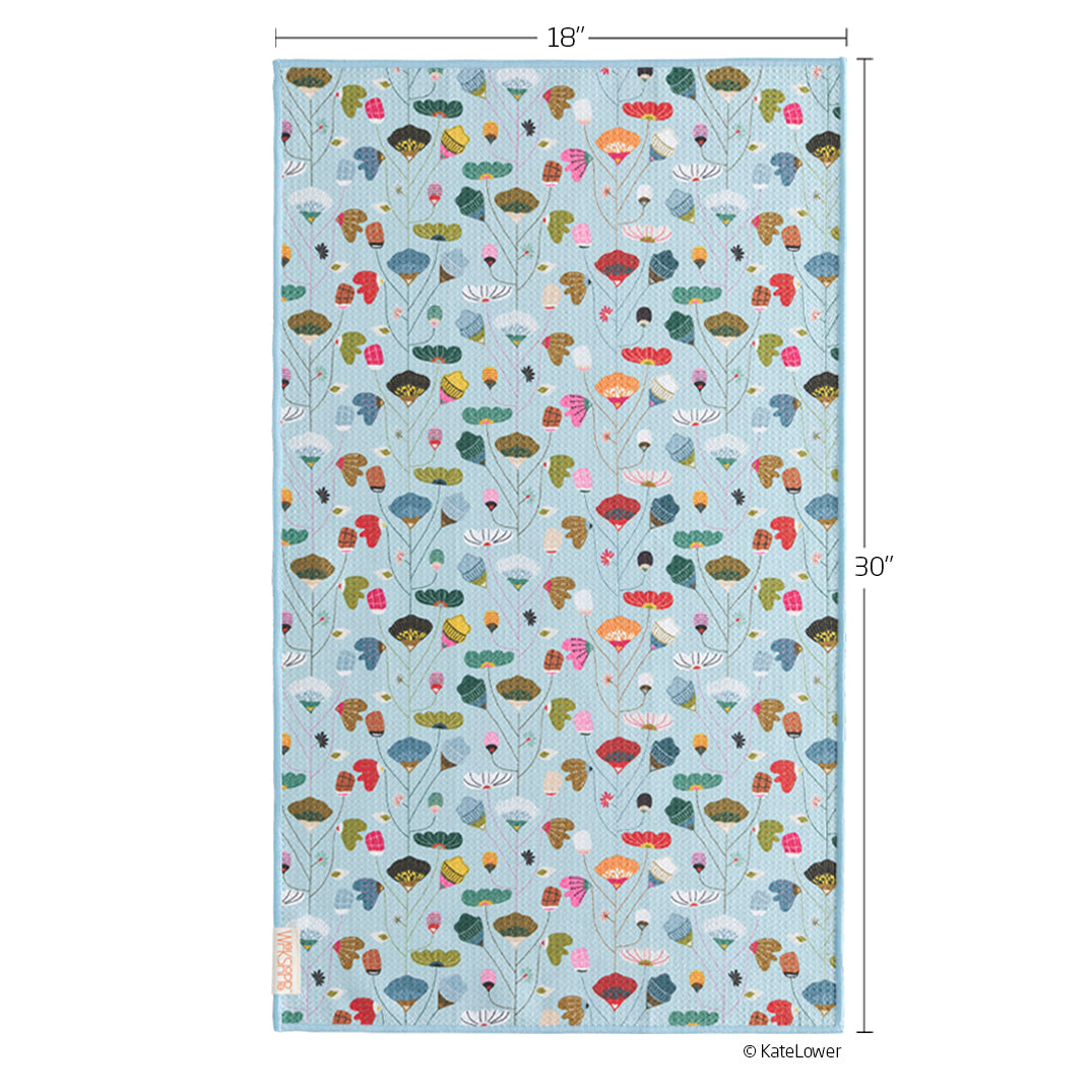 Floral Stems Microfiber Towel