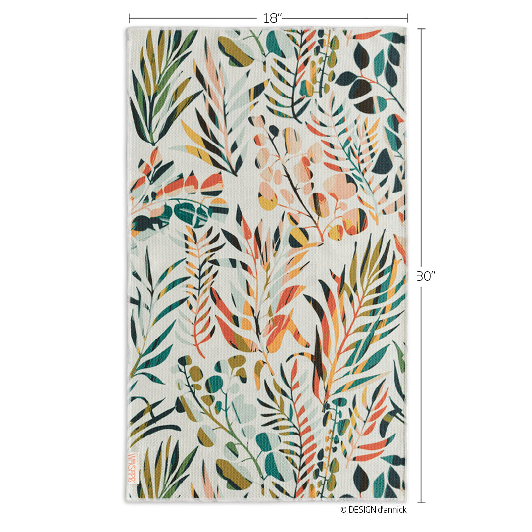 Colorful Leaves Microfiber Towel