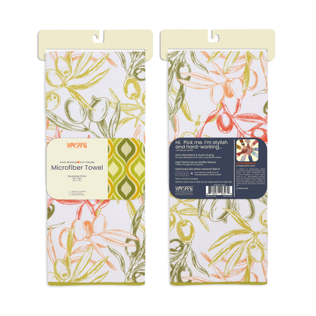 Olive Branch Microfiber Kitchen Dish Towel