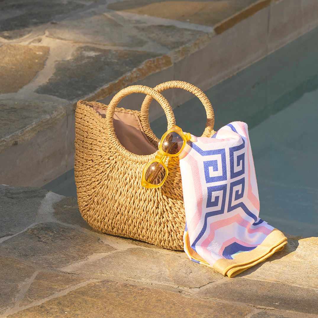 Greek Key Tiles Microfiber Go Big Towel