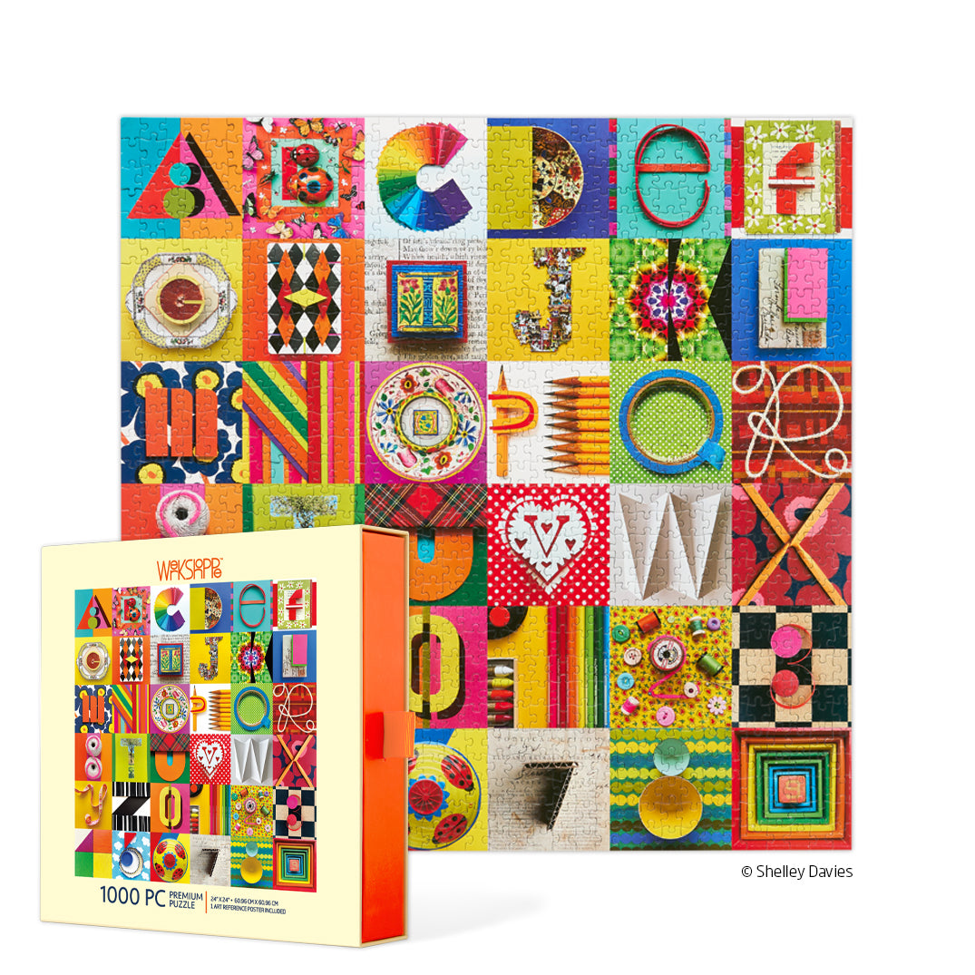 Typeface Collage 1000 Piece Puzzle