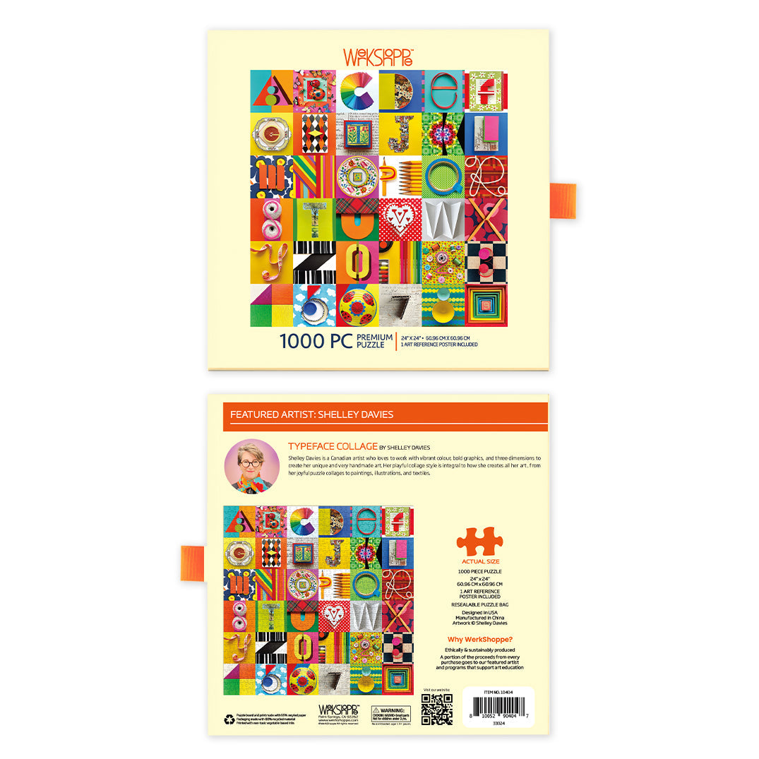Typeface Collage 1000 Piece Puzzle