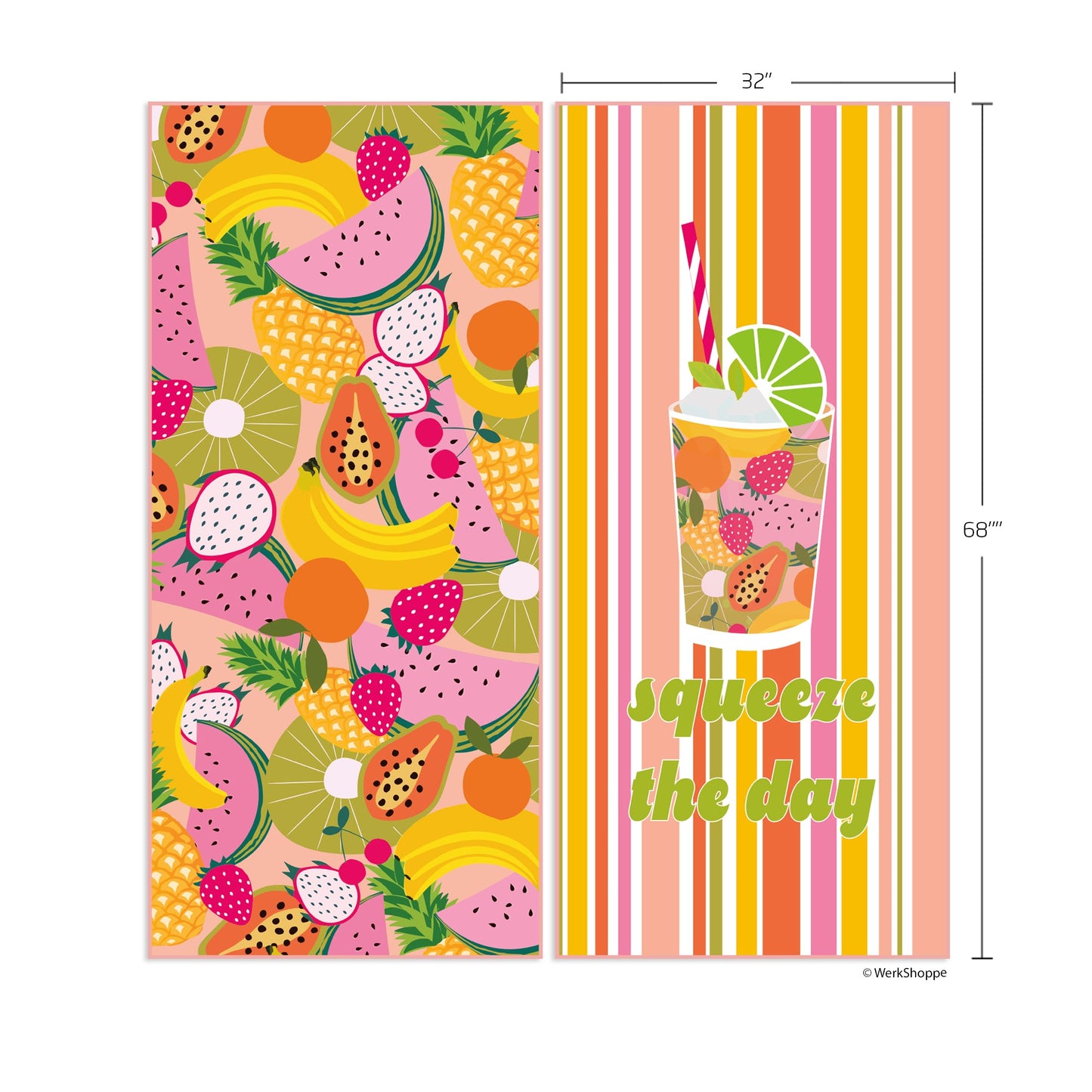 Squeeze The Day Microfiber Beach and Pool Towel