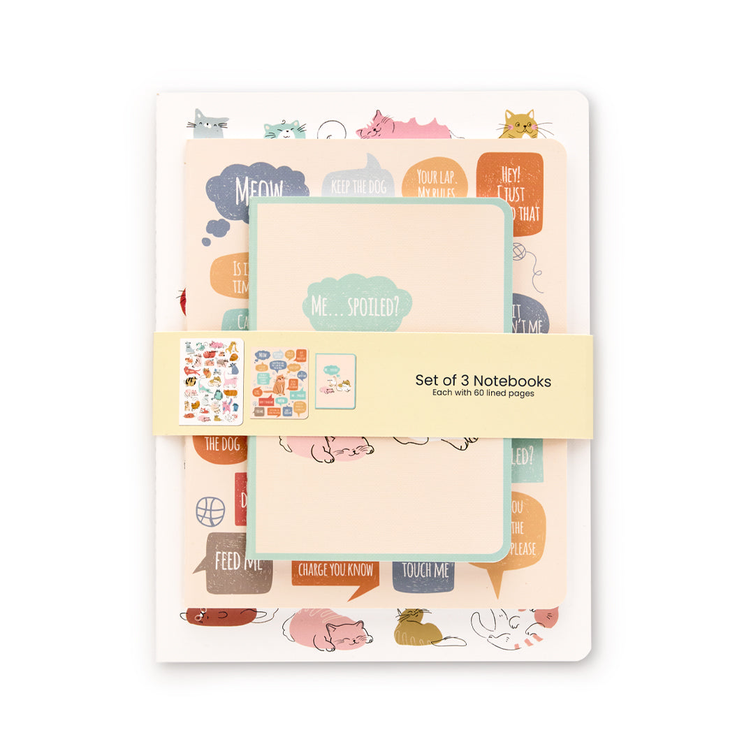If Cats Could Talk Stitched Notebook Set