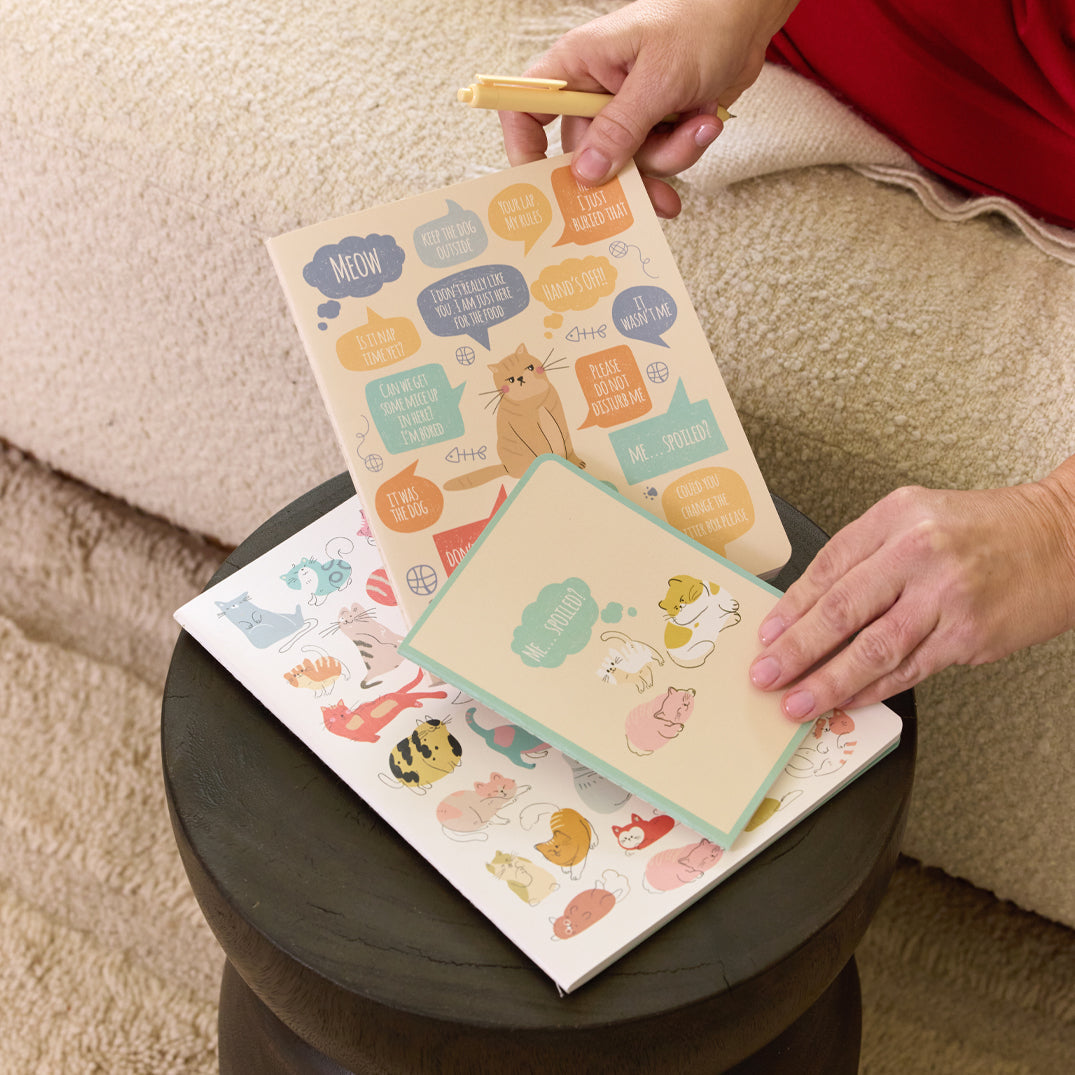 If Cats Could Talk Stitched Notebook Set