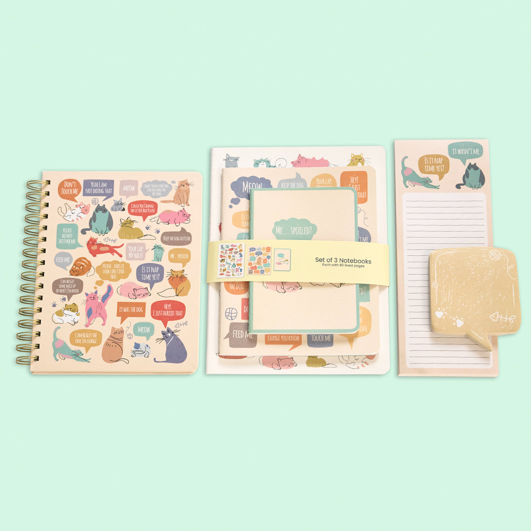If Cats Could Talk Stitched Notebook Set