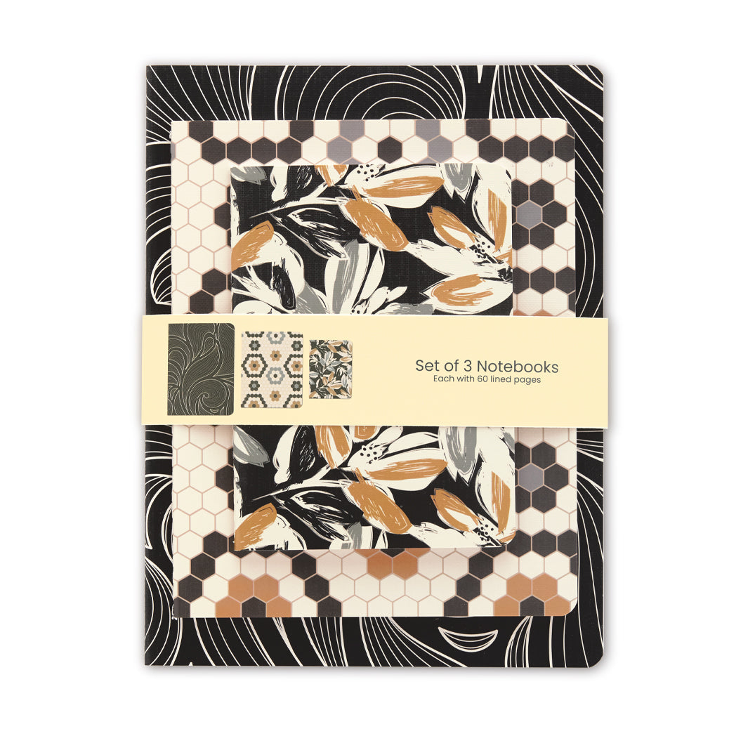 Leaf Tiles Stitched Notebook Set