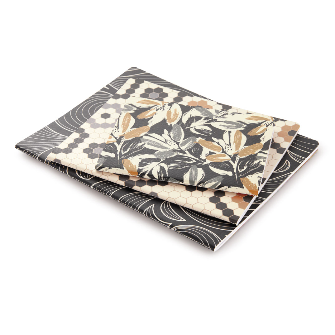 Leaf Tiles Stitched Notebook Set
