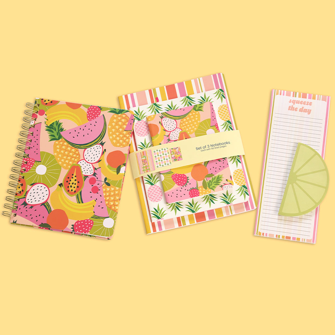 Squeeze The Day Stitched Notebook Set