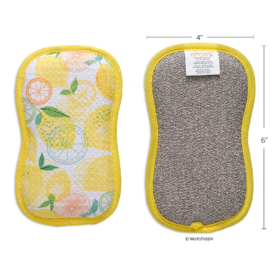 Lemon Plaid Scrubbie Set