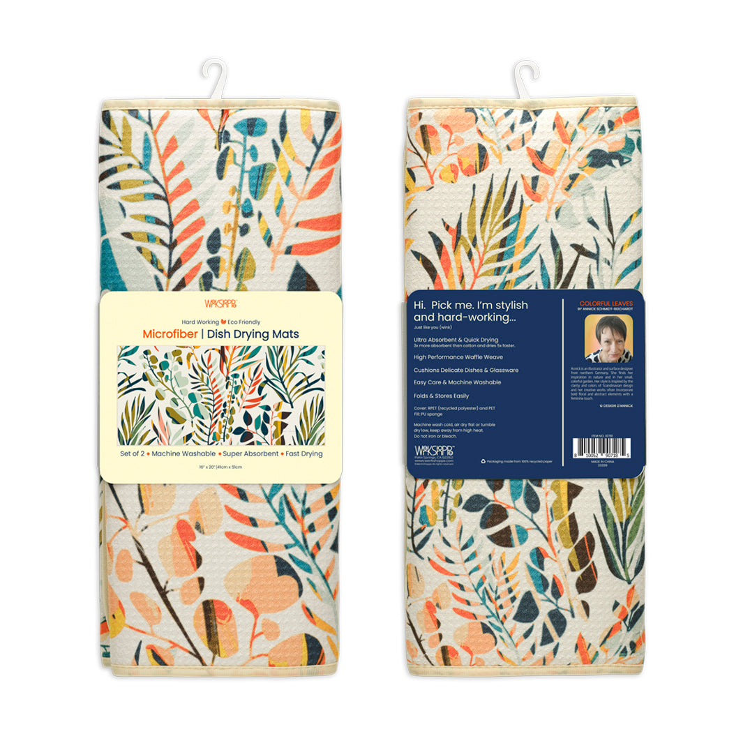 Colorful Leaves Dish Drying Mats