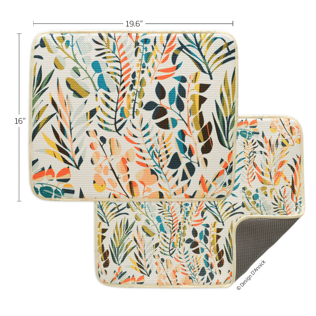 Colorful Leaves Dish Drying Mats
