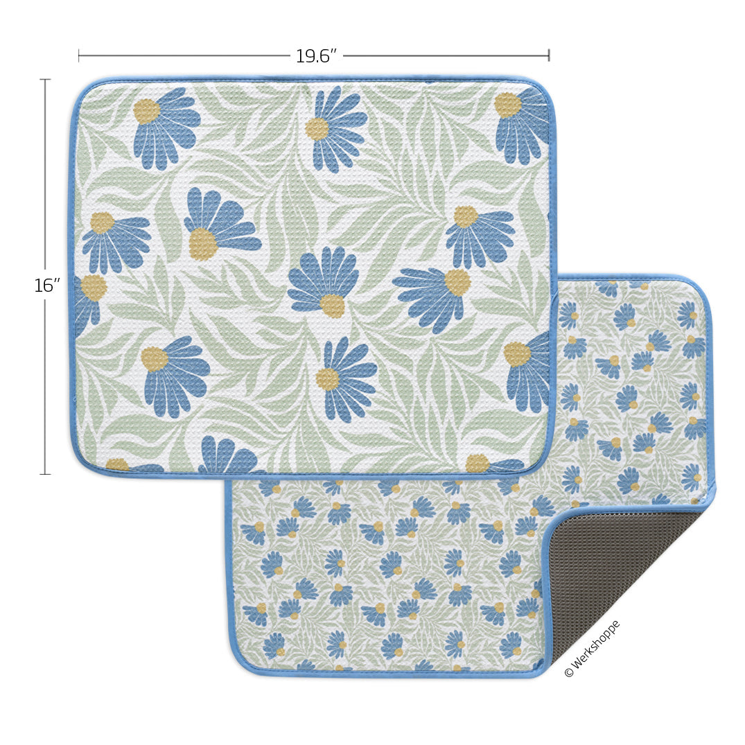Blue Coneflower Dish Drying Mats