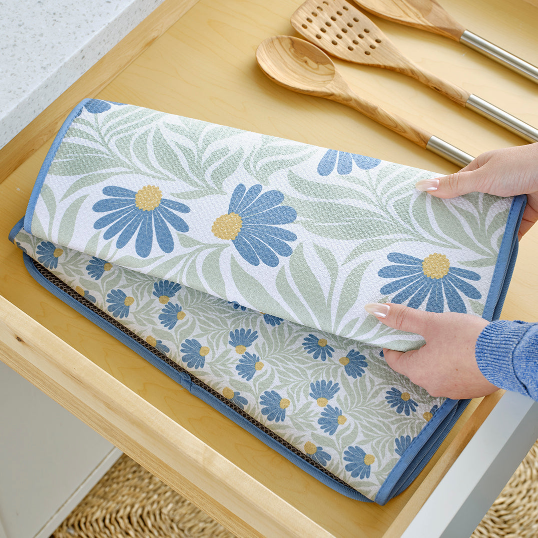 Blue Coneflower Dish Drying Mats