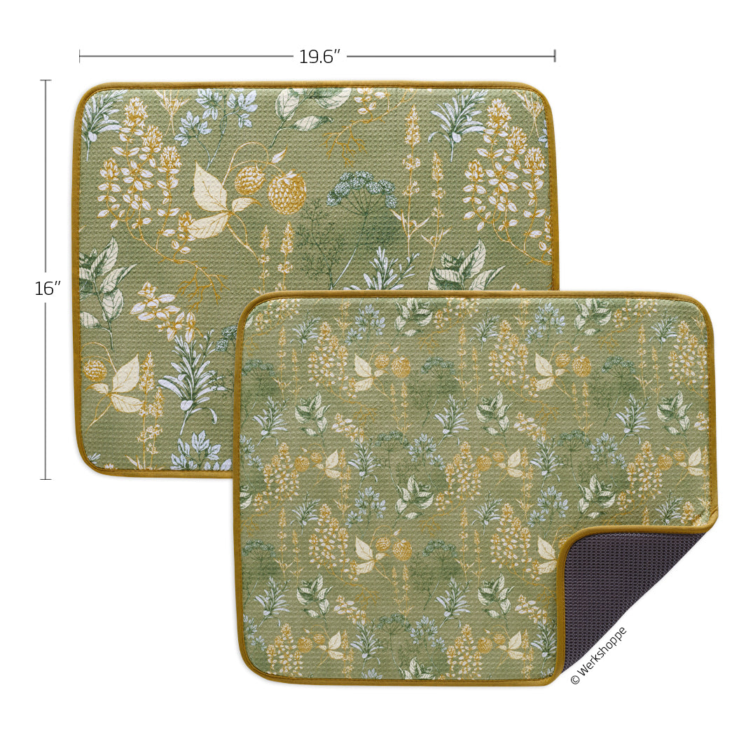 Kitchen Herbs Dish Drying Mats
