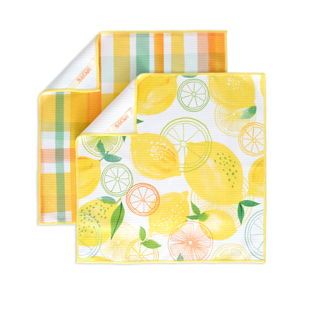 Lemon Plaid All Purpose Towel Set