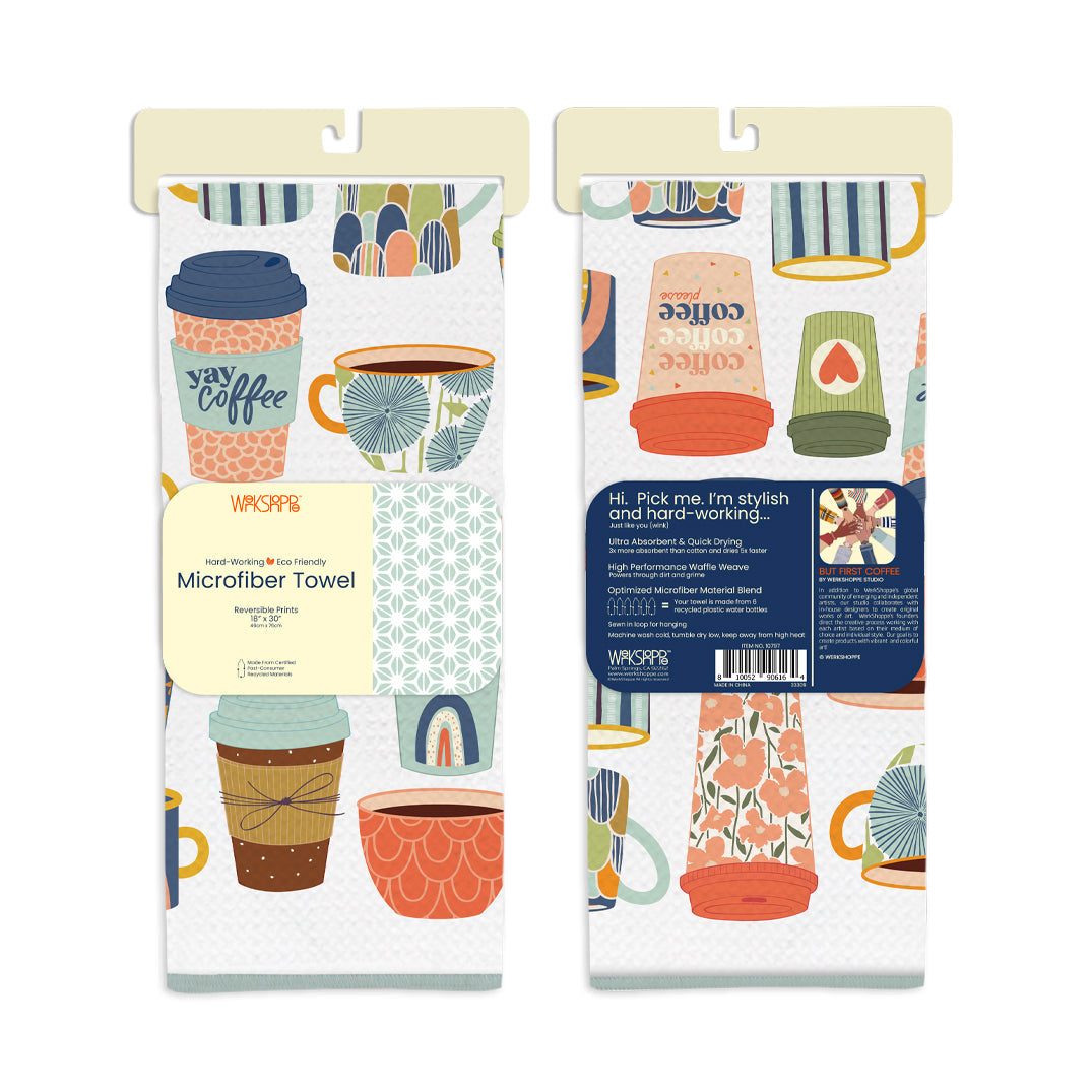 But First Coffee Microfiber Towel