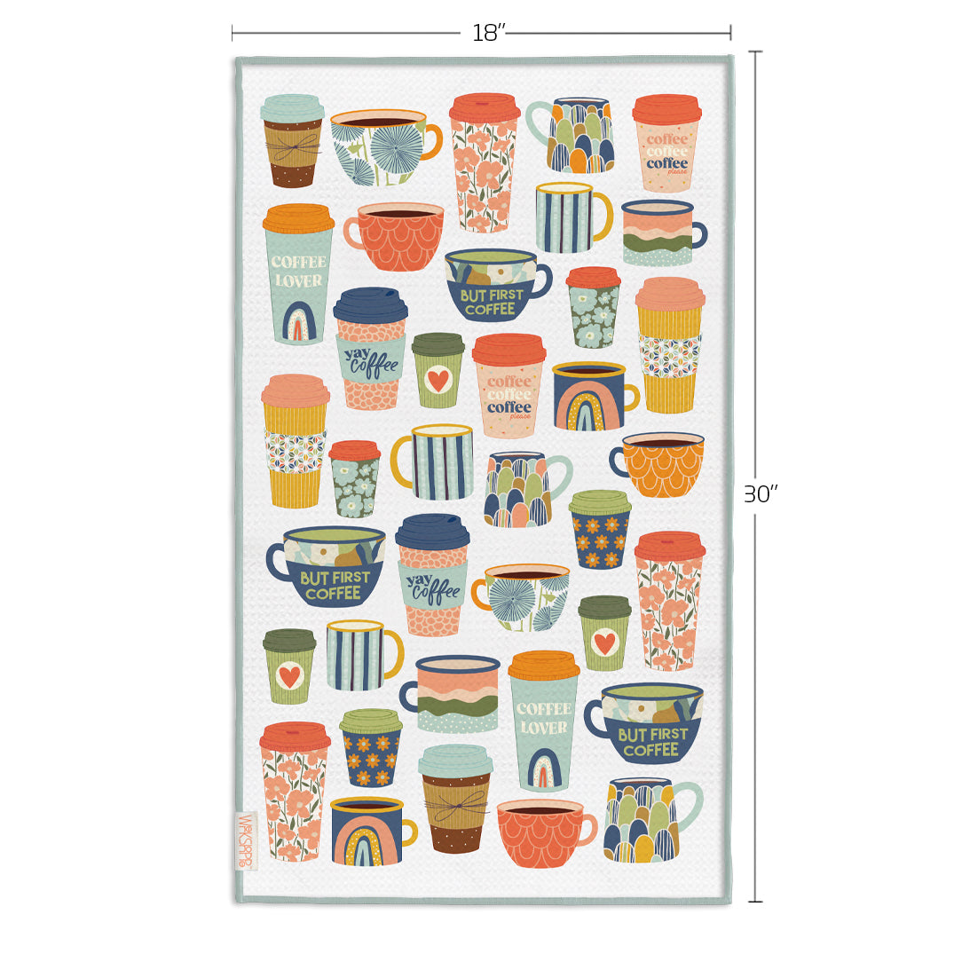 But First Coffee Microfiber Towel