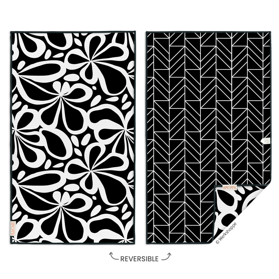 Mod Floral Tile Microfiber Towel