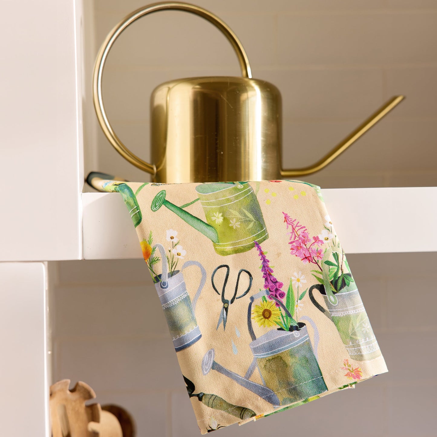Watering Cans Cotton Tea Towel