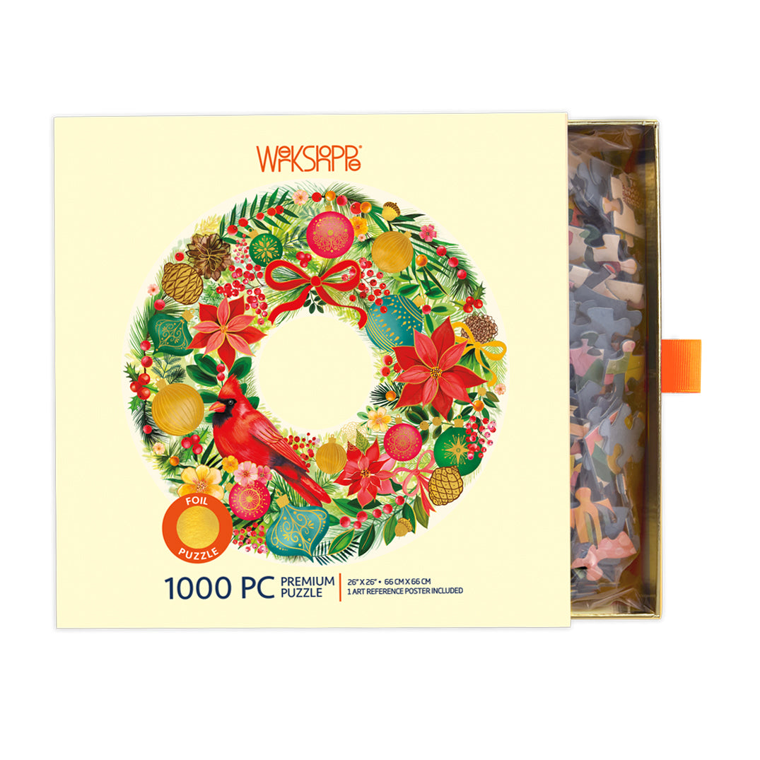Holiday Wreath 1000 Piece Puzzle