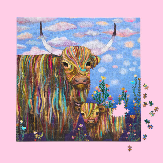 Highland Cows 1000 Piece Puzzle