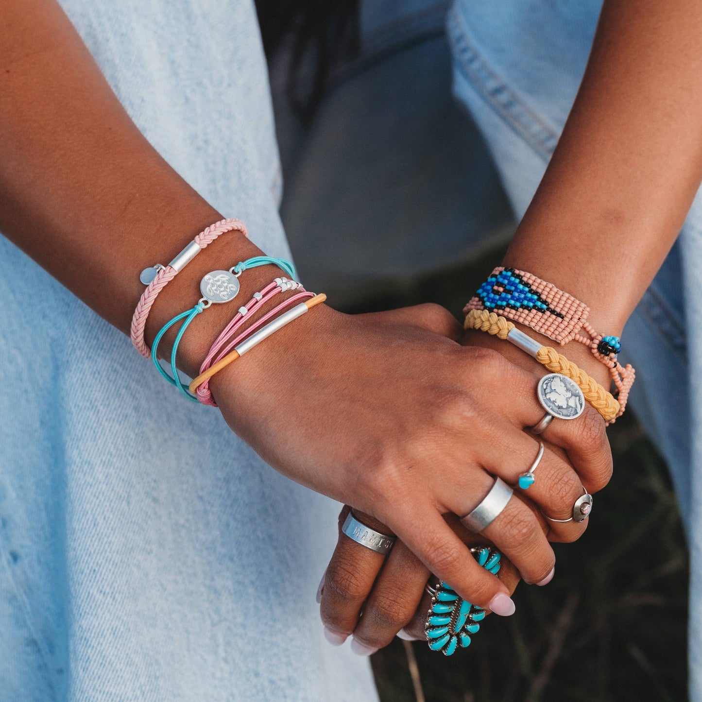 "Embrace" Hair Tie Bracelet Set
