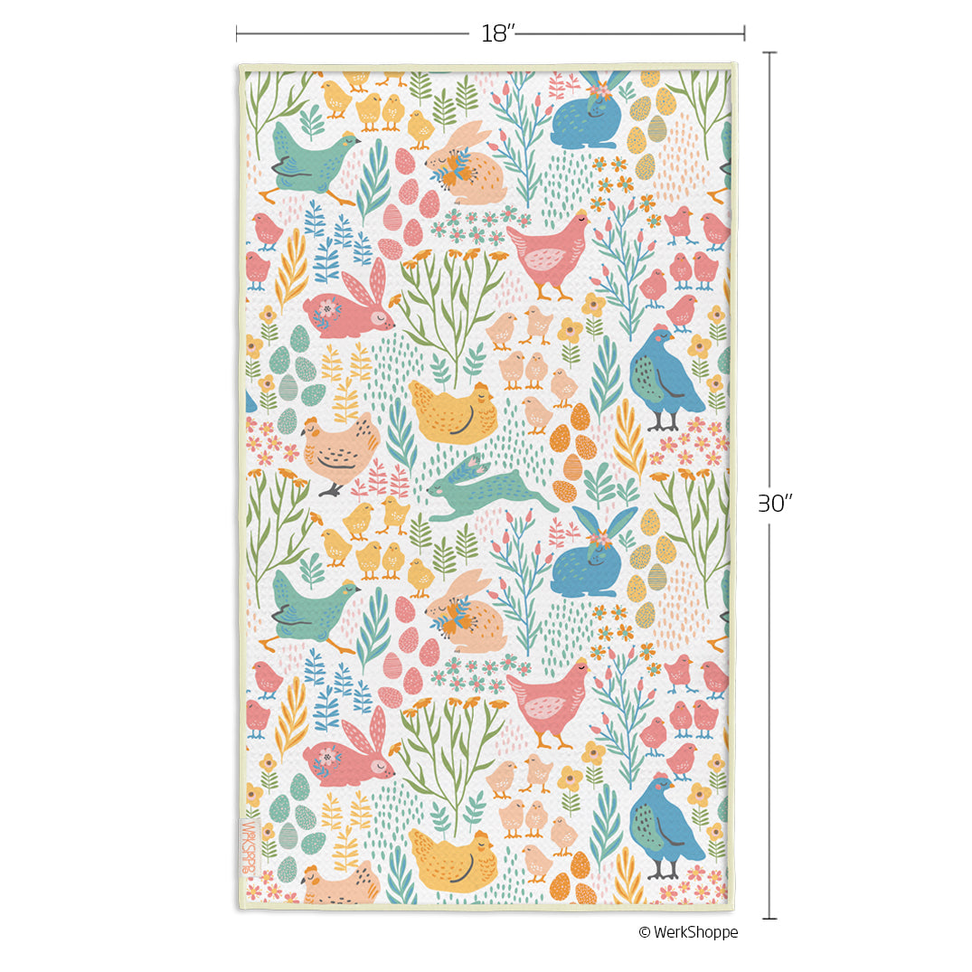 Springtime Friends Microfiber Kitchen Towel