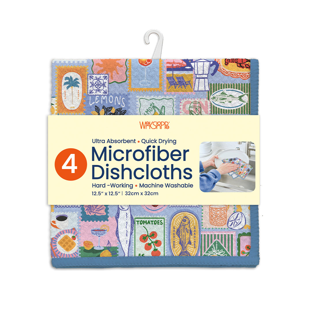 Mediterranean Summer Microfiber Dishcloths