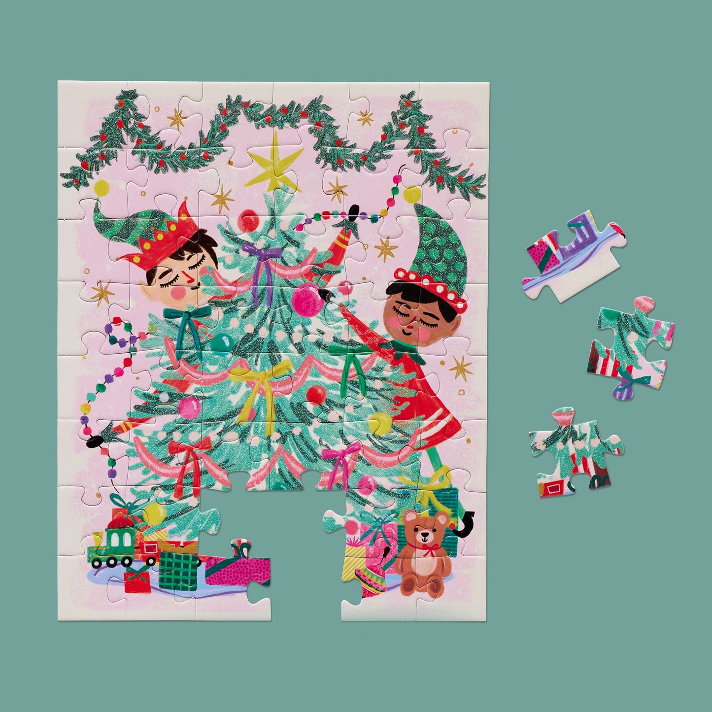 Elfing Around 48 Piece Puzzle Snax