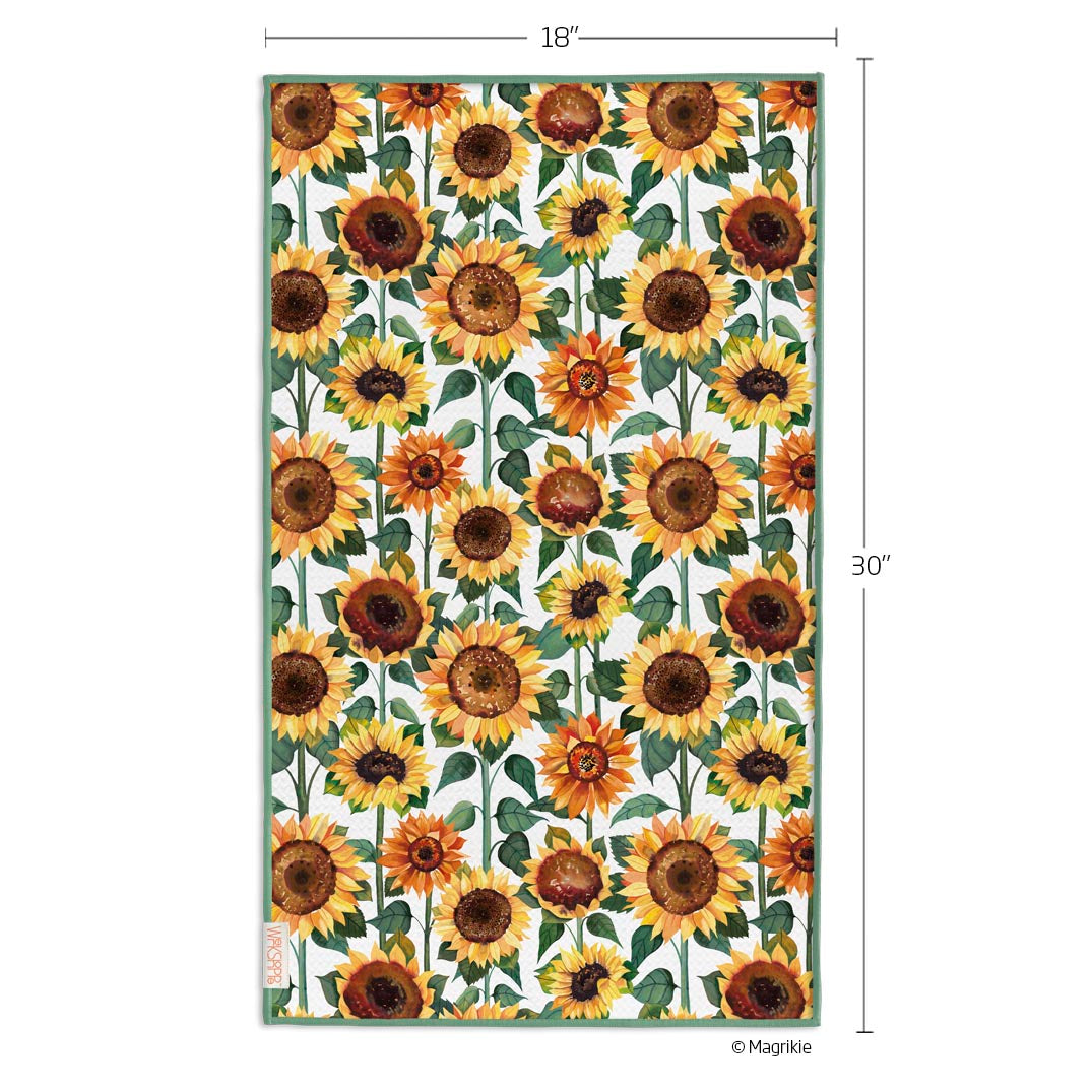 Sunflower Check Microfiber Towel