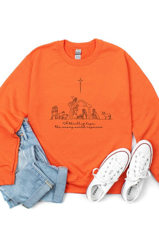 A Thrill Of Hope Nativity Sweatshirt