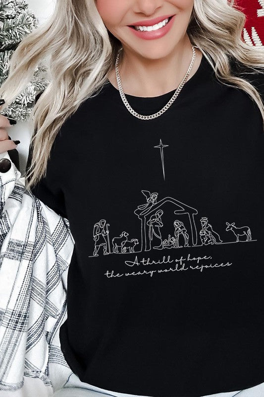 A Thrill Of Hope Nativity Graphic Tee