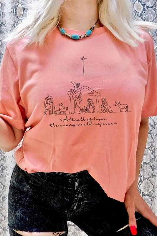 A Thrill Of Hope Nativity Graphic Tee