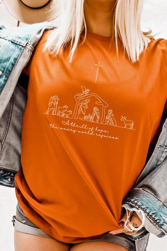 A Thrill Of Hope Nativity Graphic Tee