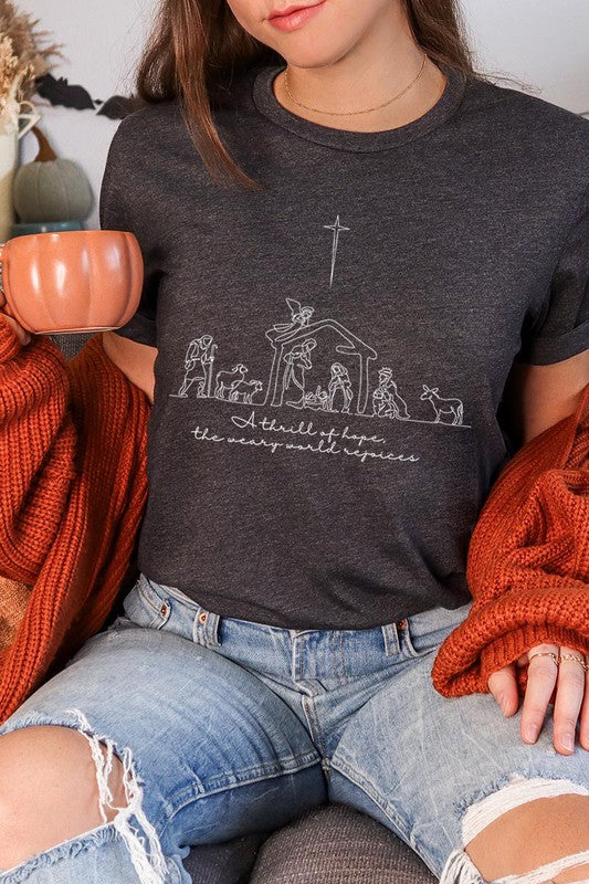 A Thrill Of Hope Nativity Graphic Tee