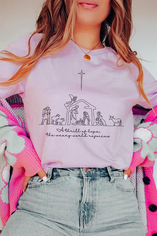 A Thrill Of Hope Nativity Graphic Tee