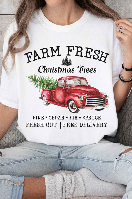 Farm Fresh Christmas Trees Graphic Tee