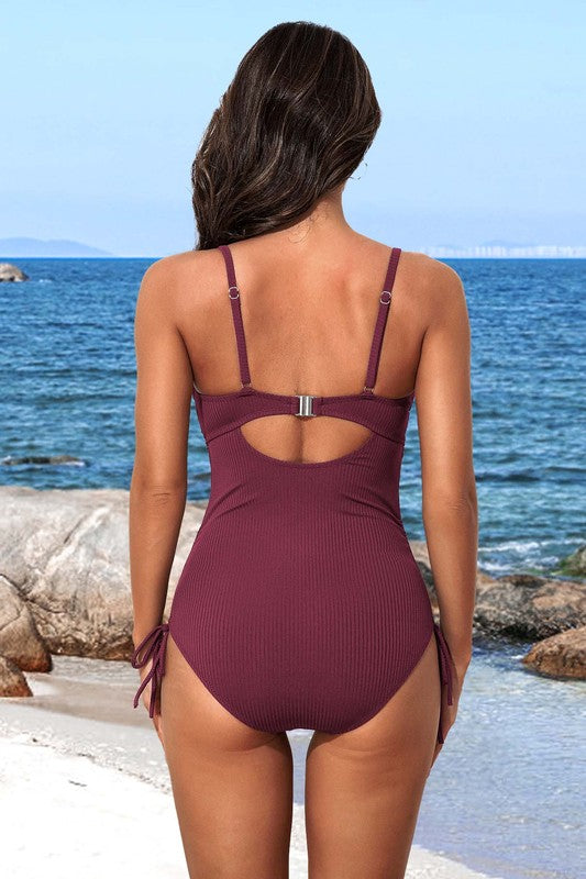 Retro Twist Front Bathing Suit