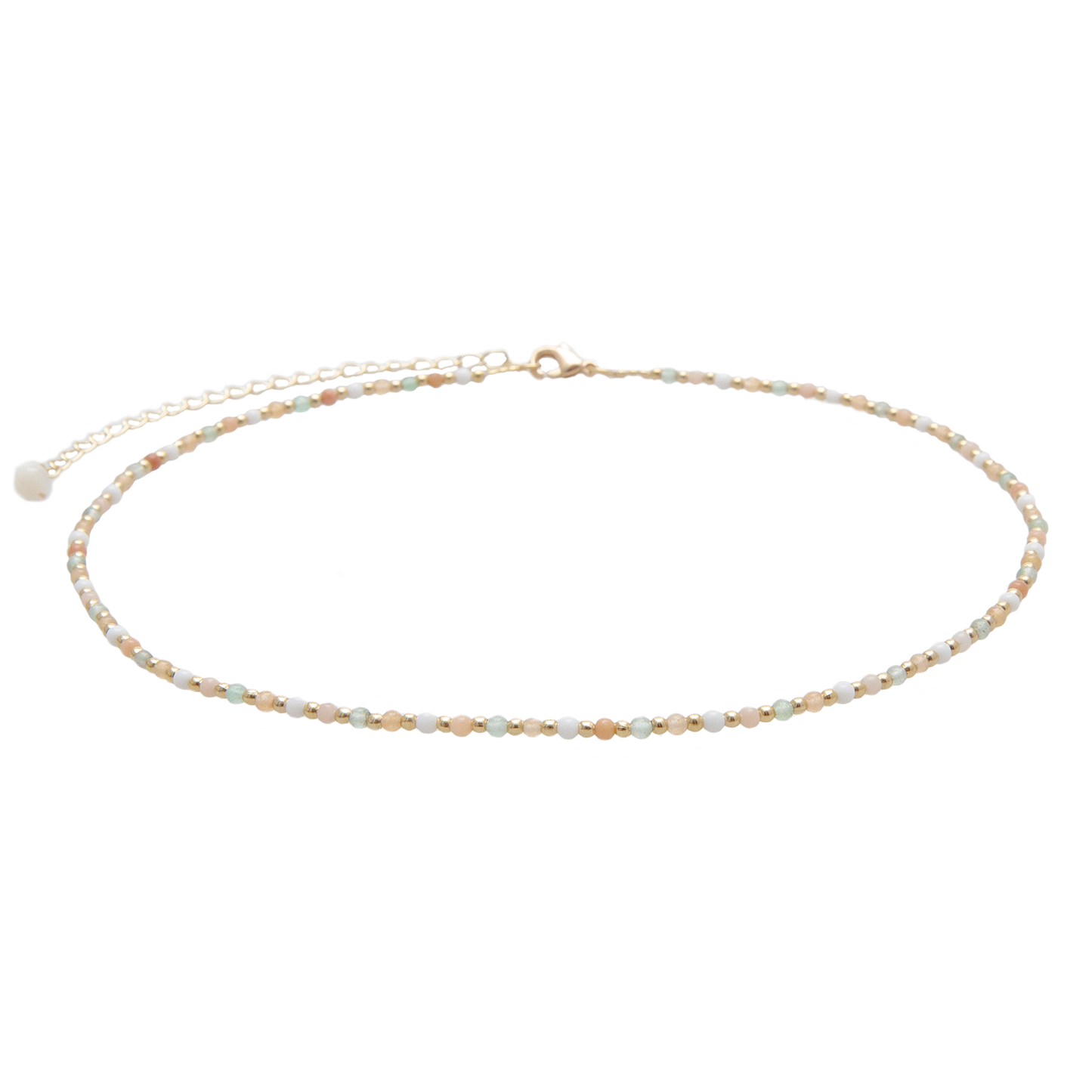 Good Fortune + Growth 2mm Metal Accent Healing Necklace