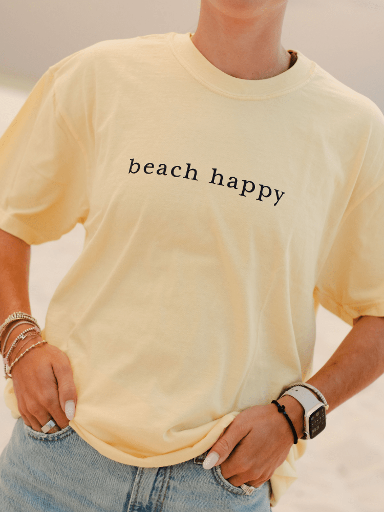 30A Beach Happy Minimalistic T-Shirt