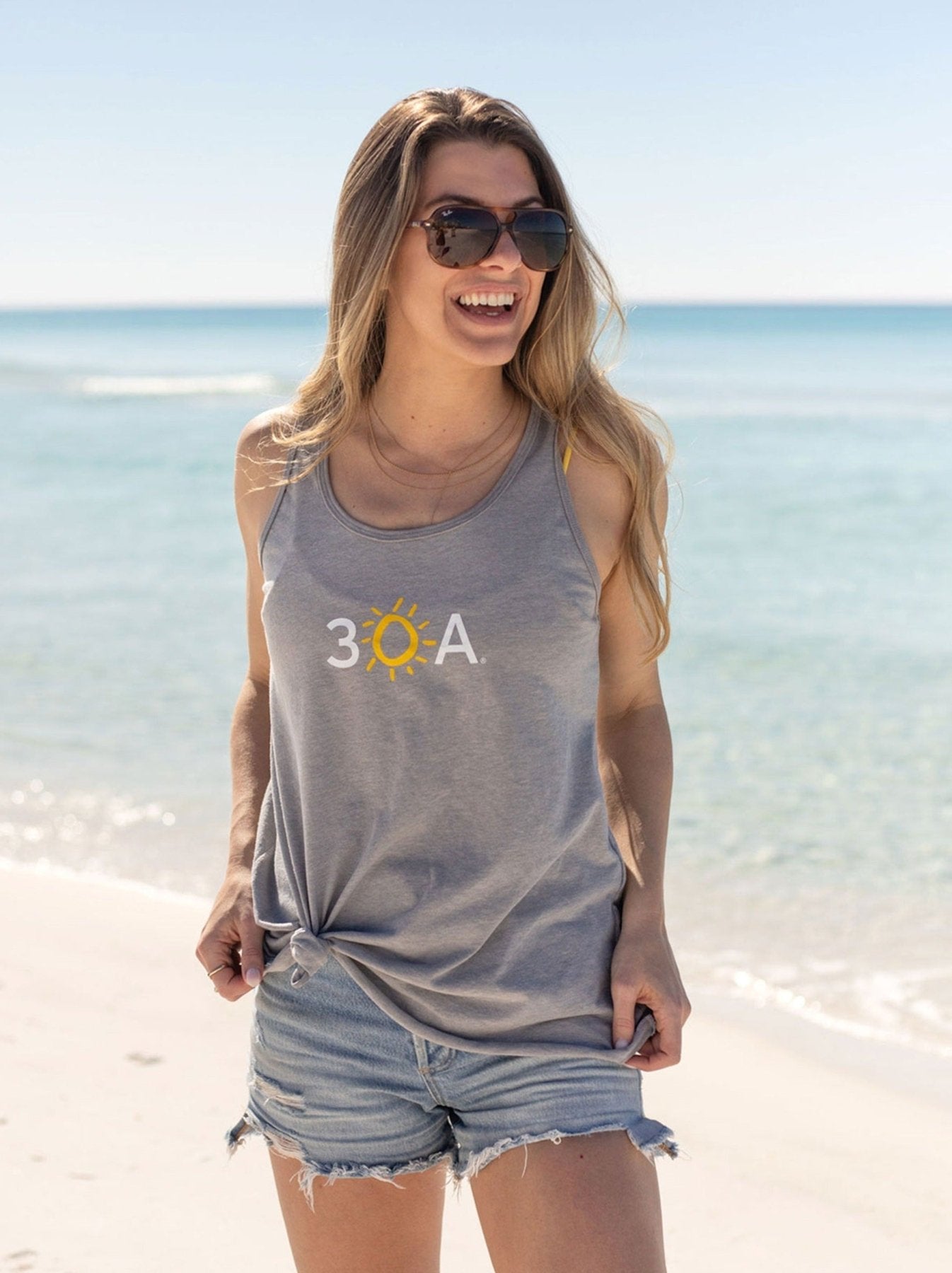 30A Block Logo Racer Recycled Tank Top