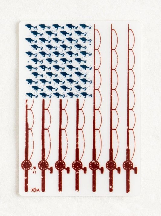 30A Reel Flag Sticker